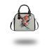 Koi fish with butterfly wings is depicted shoulder handbag