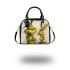 Larvar and yellow grinchy smile toothless shoulder handbag