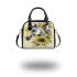 Majestic horse with flowing mane adorned in sunflowers shoulder handbag