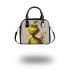 Monkey and yellow grinchy smile toothless like shoulder handbag