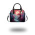 Moonlit Waterfall with White Bird Shoulder Handbag