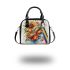 Music note and violoin and Sunflower and color Koi Fish Shoulder Bag