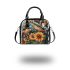 Music notes and Piano and Sunflowers and carp color Shoulder Bag
