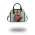 Ornate Floral Horned Creature Shoulder Handbag