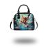 Owl's Floral Haven Shoulder Handbag