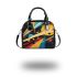 Painting depicting the solar system in style shoulder handbag