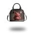 Pigs and red grinchy smile toothless shoulder handbag