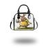 Pigs and yellow grinchy smile toothless like rabbit shoulder handbag