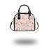 Pink and gold butterflies pattern shoulder handbag