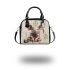 Pink pig and coffee dream catcher shoulder handbag