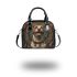 Pitbul smile with dream catcher shoulder handbag