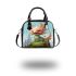 Playful Dragon on Hilltop Shoulder Handbag