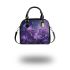 Purple crocuses with butterflies shoulder handbag
