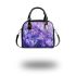 Purple crocuses with purple butterflies shoulder handbag