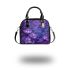 Purple crocuses with purple butterflies shoulder handbag