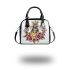 Queen bee sitting on top of honeycomb shoulder handbag