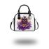 Queen bee with a crown sitting on flower shoulder handbag