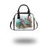 Realistic happy baby sea turtle swimming in the ocean shoulder handbag