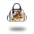 Realistic happy horse with beautiful long hair shoulder handbag