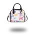 Seamless pattern of colorful butterflies shoulder handbag