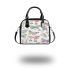 Seamless pattern with colorful pastel butterflies shoulder handbag