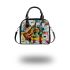 Simple and colorful painting of the musical instrument guitar shoulder handbag