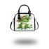 St p entity with clover cute frog wearing hat shoulder handbag