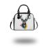 Stag design in the style of white background shoulder handbag