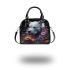 Surreal canine wonderland shoulder handbag