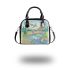 the river with musical note flowers and bamboo flutes Shoulder Handbag