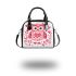 Valentine's day cute pink owl with flowers and heart shoulder handbag