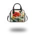 Vibrant Flower in Artistic Setting Shoulder Handbag