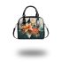 Vibrant Geometric Floral Arrangement Shoulder Handbag