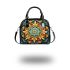 Vivid Floral Kaleidoscope Design Shoulder Handbag