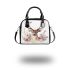 Watercolor deer with flowers shoulder handbag