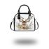 Watercolor deer with flowers shoulder handbag