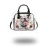 Watercolor english bulldog clipart shoulder handbag