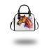 Watercolor horse head shoulder handbag