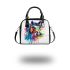 Watercolor illustration colorful horse head shoulder handbag