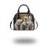 White bears smile with dream catcher shoulder handbag