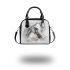 White horse head shoulder handbag