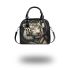 White tiger smile with dream catcher shoulder handbag