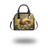 Whitetailed buck standing in meadow with daisies shoulder handbag