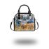 Whitetailed buck watercolor painting shoulder handbag