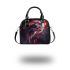 Wolves red moon and dream catcher shoulder handbag