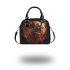 Wolves red moon and dream catcher shoulder handbag