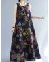 Women's Summer Maxi Dress – Loose Fit, Sleeveless, Floral Print Long Dress for Vacation or Casual Wear