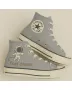 Astronaut Embroidered Grey Sneakers for Space Enthusiasts – Unique Design for Casual Wear, Trendy Outfits