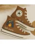 Campfire Embroidered Sneakers for Outdoor Enthusiasts – Stylish Footwear for Camping Trips, Hiking Adventures Perfect Gift for Nature Lovers