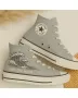 Embroidered Canvas Sneakers for Men, Women, Kids – Stylish Embroidery for Everyday Wear, Casual Outings